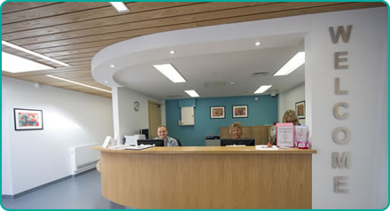 Bristol Breast Care Centre welcome desk