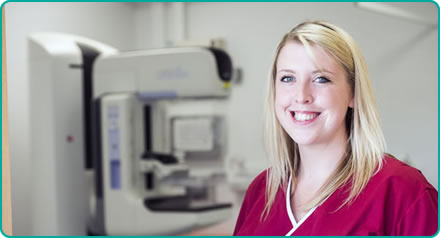 Nichola Richards Breast Screening Nurse in mammography room