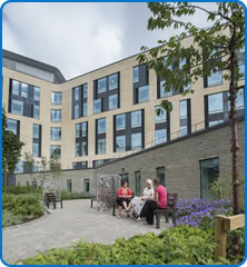 Patients outside Brunel building