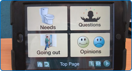 Tablet running symbol based software Tablet running symbol based software