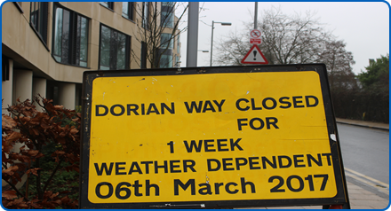 Dorian way closure Dorian way closure