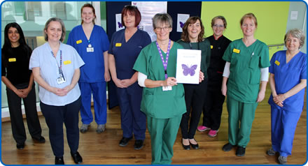 The staff who were involved in the Purple Butterfly Project