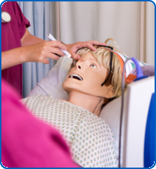 Simulation manikin during scenario.