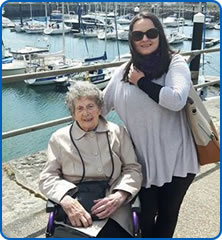 Lily with her former neighbour Christine who inspired her to join the NHS Lily with her former neighbour Christine who inspired her to join the NHS