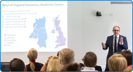 West of England Genomics Medicine Centre Clinical Director Andrew Mumford at the centre's launch at Southmead Hospital Bristol