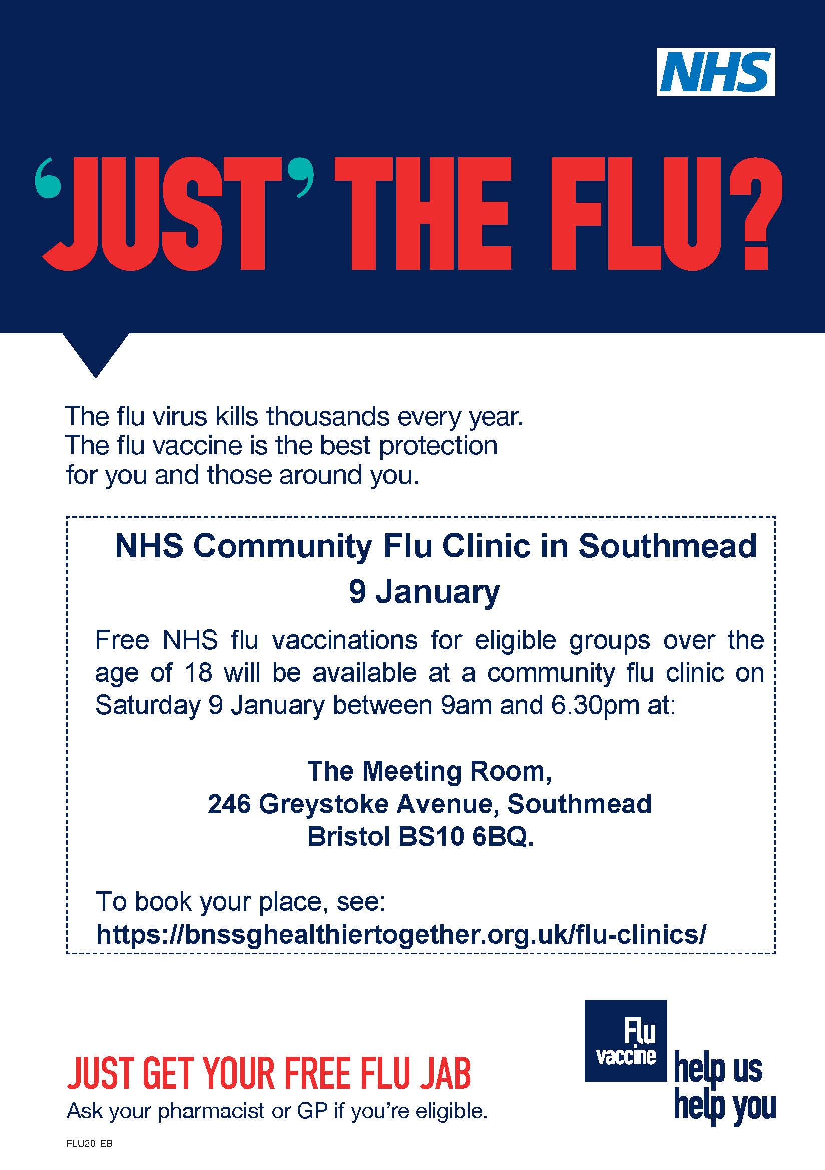 Saturday 9th January - at The Meeting Room, Southmead