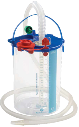 Chest drain Chest drain tubing and collection container