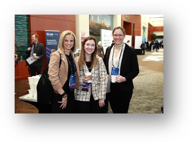 From left: Jamie Perry, Taylor Snodgrass and Lucy Southby at ACPA's 80th Annual Meeting, May 2023.