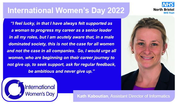 “I feel lucky, in that I have always felt supported as a woman to progress my career as a senior leader in all my roles, but I am acutely aware that, in a male dominated society, this is not the case for all women and not the case in all companies.  So, I would urge all women, who are beginning on their career journey to not give up, to seek support, ask for regular feedback, be ambitious and never give up.”