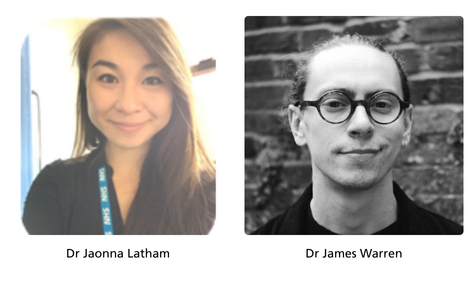 Joanna Latham and James Warren