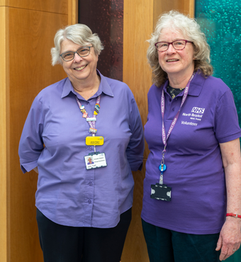 Julia and Maria, Volunteer Chaplains. Julia and Maria, Volunteer Chaplains.