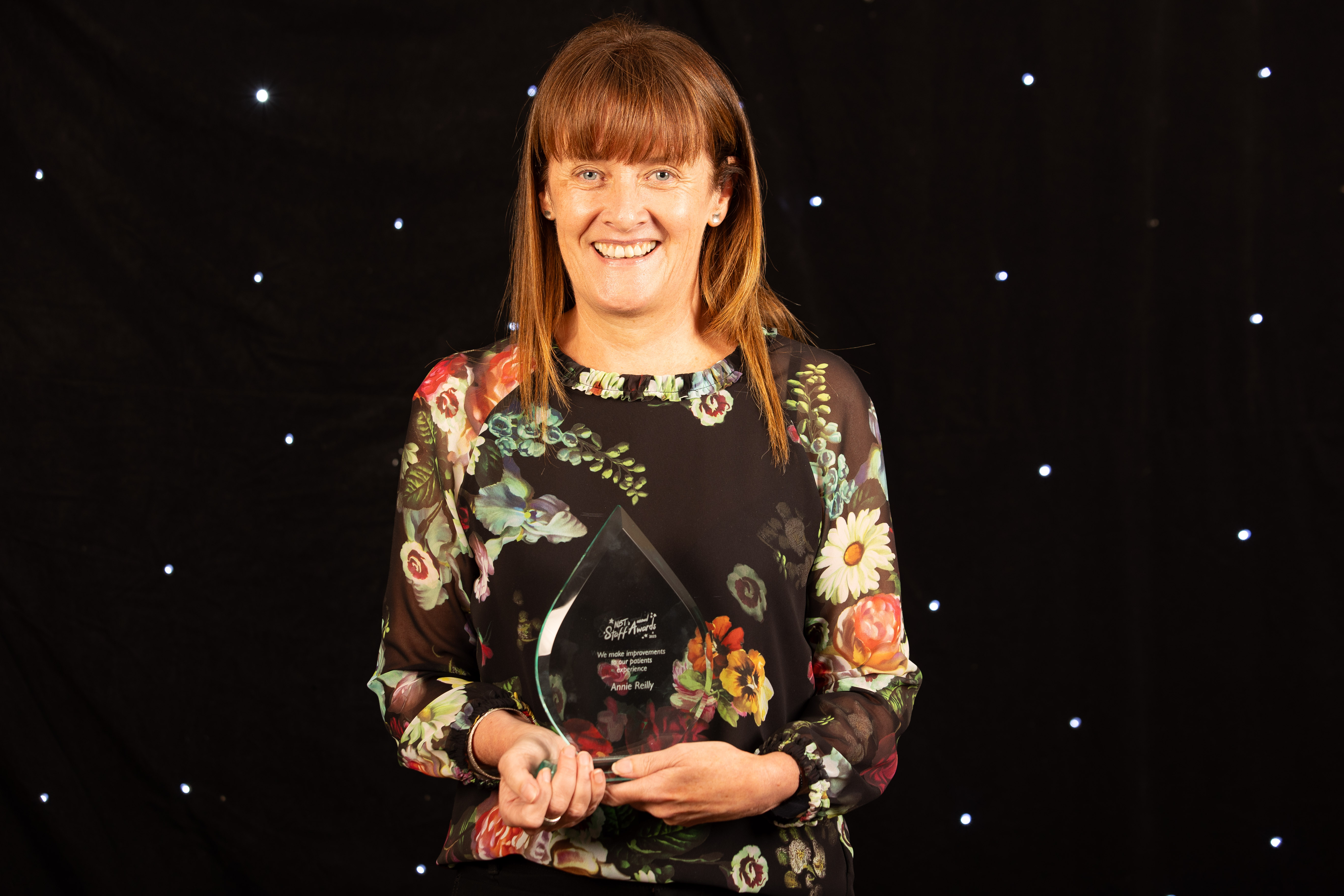 Annie Reilly, winner of the We make improvements to our patients' experience award