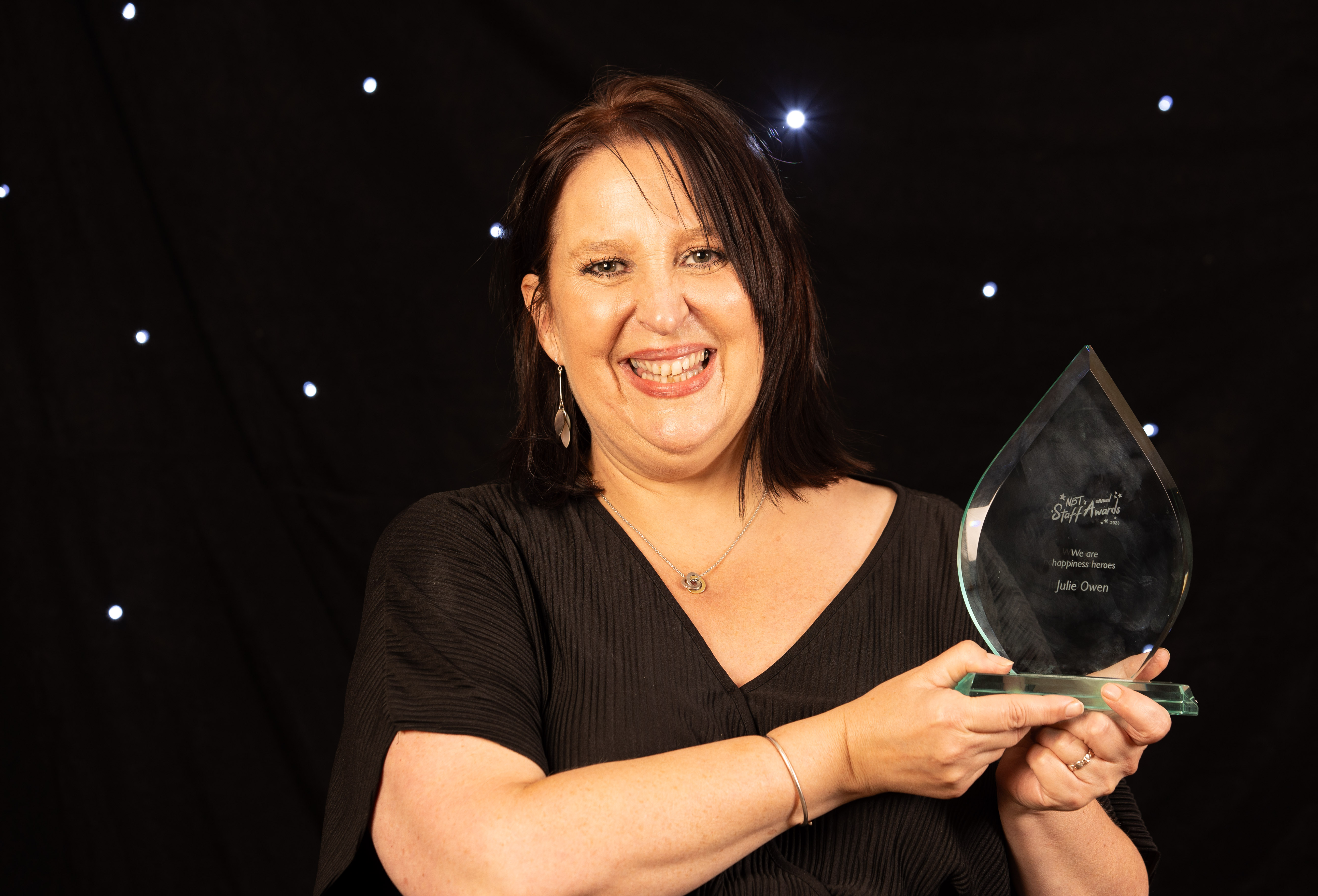 Julie Owen, winner of the We are happiness heroes award