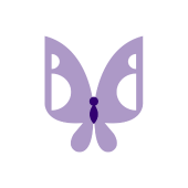 Purple butterfly icon