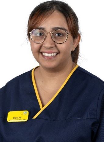 ​​​​​​​Sani Ali, a Band 6 Spine Nurse Practitioner at NBT, photographed in uniform on white background