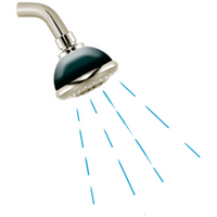 Image of a shower head with water coming out