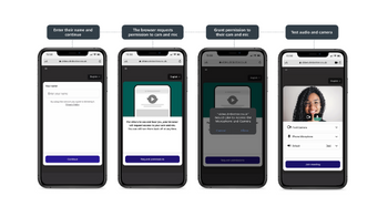joining a call screen shots of joining a call