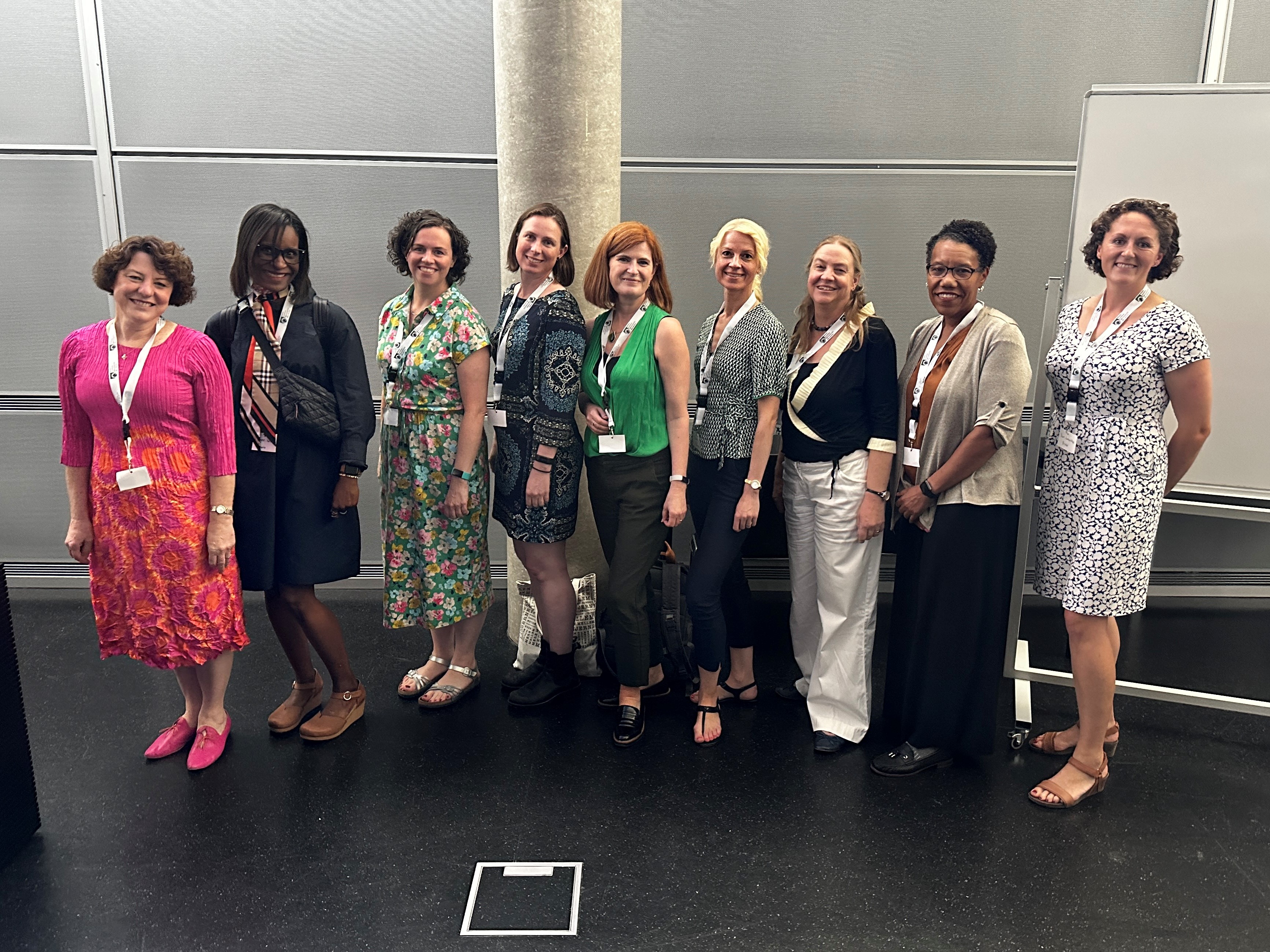 From left: Sharynne McLeod, Karla Washington, Joanne Cleland, Kate Crowe, Yvonne Wren, Marit Claussen, Annette Fox-Boyer, Yolanda Holt, Sam Burr.