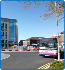 Bus outside Southmead Hospital