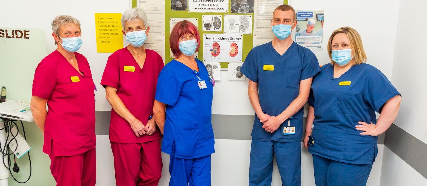 Allied Health Professionals - Imaging Team standing and wearing masks