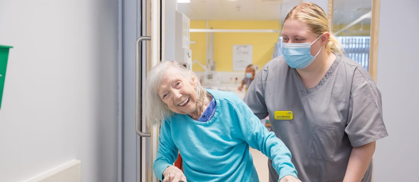 Staff member and patient