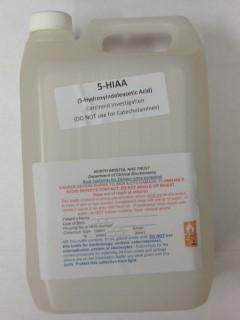 Container: 24 hour (Acetic acid - Brown container) ONLY suitable for 5HIAA analysis.