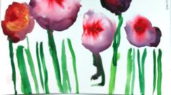 A painting made by an older patient as part of Make Your Mark.
