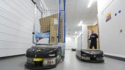Automated Guided Vehicle System in corridor