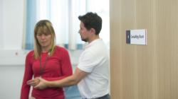 Physiotherapist and patient in a Consulting room