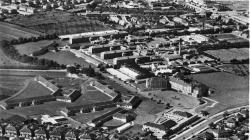 A black and white postcard of Southmead General Hospital, Bristol.