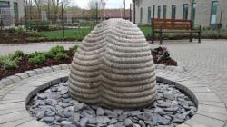 The finished Medical Day Garden water feature by Peter Randall.