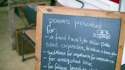 The emergency poet prescribes verse to patients - Image Jim Wileman.