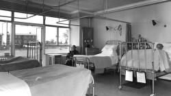 Black and white photo of The S ward, Southmead Hospital.