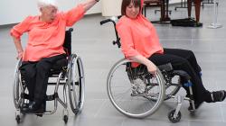 Concorde Wheelchair Dancers perform in the atrium at Southmead.