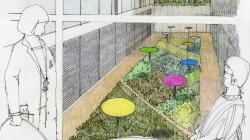 Artist impression of Coloured Discs by Ally Wallace - artists impression