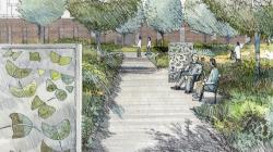 Medical day garden Screen by Jacqui Poncelet - artists impression