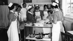 Camera photo of Southmead nursing school, around the year 1960.