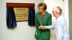 Camera photo of Princess Diana opening Elgar House, September 1991.