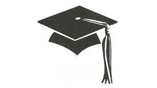 Mortar board graduation hat