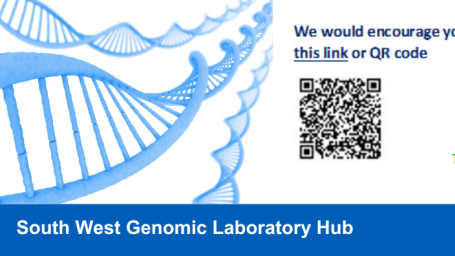 SWGLH User Survey image for SWGLH user survey including QR code to access survey