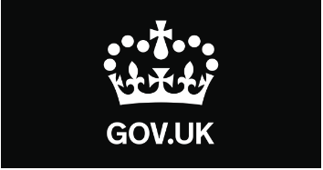 Gov.uk icon white on a black background