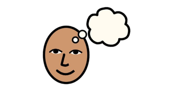 AAC icon of a face and a thought bubble 