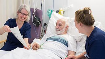 Nurse tending to a patient