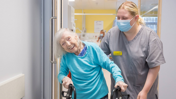 Elderly patient with nurse