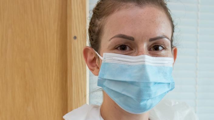 Allied Health Professional - Face of lady wearing mask
