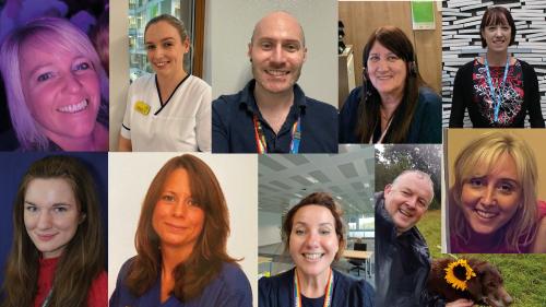 A collection of North Bristol NHS Trust staff members Collage of 10 people