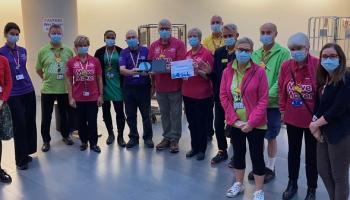 A group of volunteers standing together