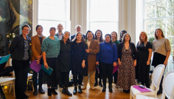 A group of people gathered together