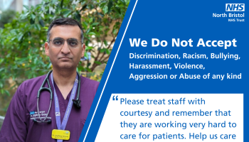 A picture of a man in scrubs, next to the words "We Do Not Accept".